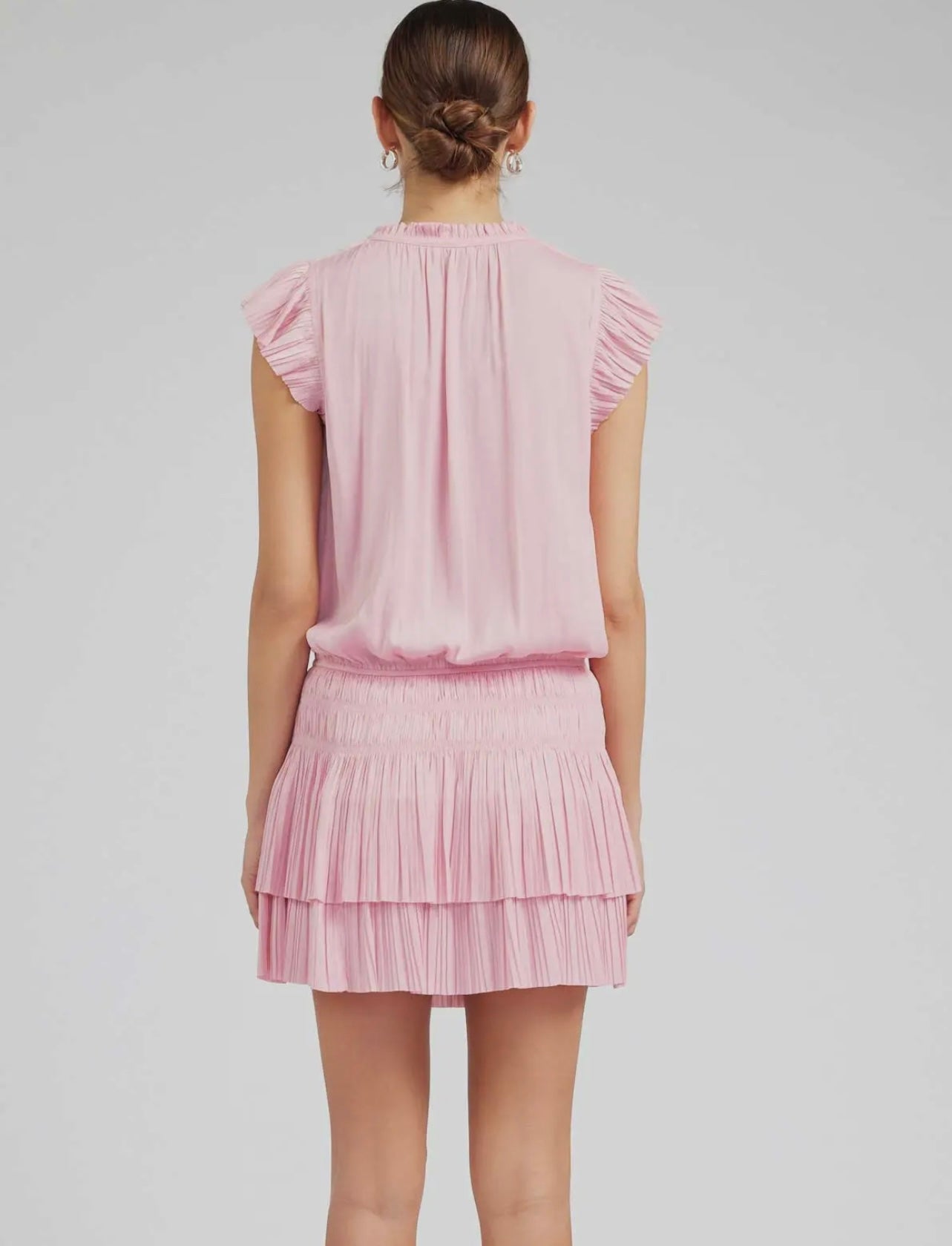 Mini Dress with Pleated Skirt
