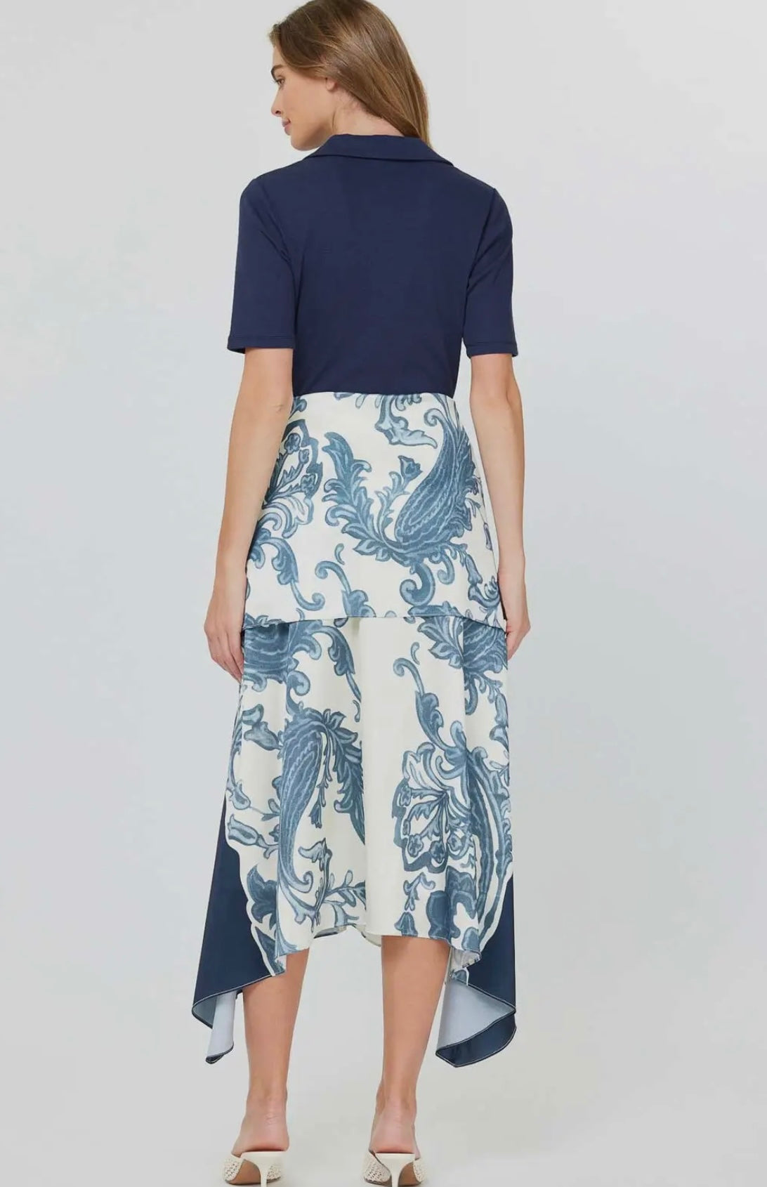 Polo Knit Top Midi Dress