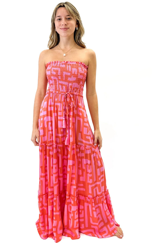Geo Print Maxi Dress