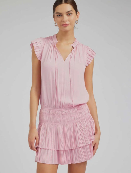 Mini Dress with Pleated Skirt